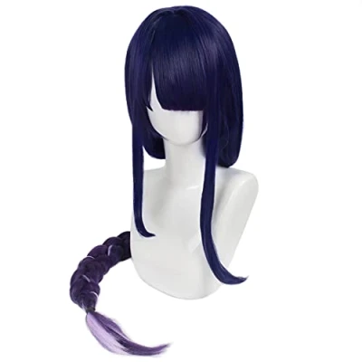 Afbeelding van HIROAKIYA Raiden Shogun Baal Wig, Genshin Impact Cosplay Wig with Cap