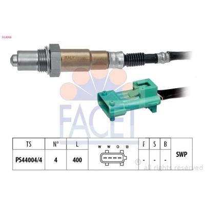 Afbeelding van FACET 10.8068 Lambdasonde Made in Italy OE Equivalent Verwarmd, Planarsonde, Schroefdraad vooraf ingevet 4 CITROËN: C3 II