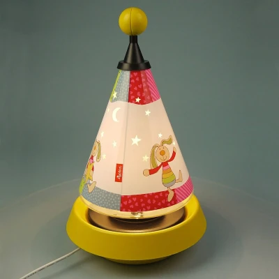 Afbeelding van Carrousel Rainbow Rabbit tafellamp en nachtlampje