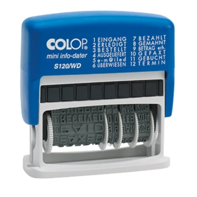 Afbeelding van Colop mini info dater S120/WD Datumstempel 47 x 4 mm (bxh) Blauw, Grijs