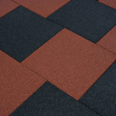 Afbeelding van Valtegel 6 st 50x50x3 cm rubber zwart