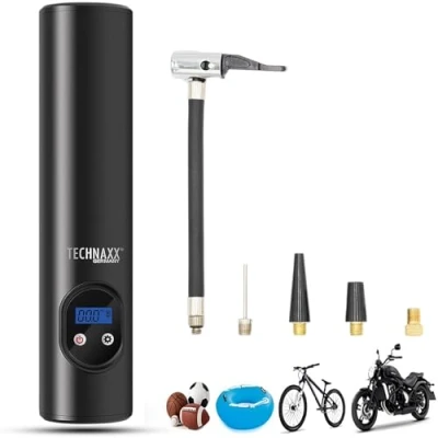 Afbeelding van Technaxx TX 157 Compressor 8 bar Opbergbox/tas, Digitaal display, Incl. 1 accu, Met werklamp, Automatische afschakeling, 12 en 230V laadbaar