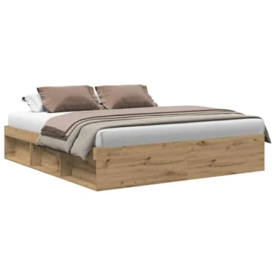 Afbeelding van vidaXL Bedframe zonder matras 200x200 cm spaanplaat artisanaal