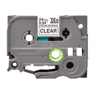 Image de Brother TZe S151 Adhésif extra fort noir sur transparent Rouleau (24 cm x 8 m) 1 cassette(s) ruban laminé pour PT D600 P750 P950; P Touch D610 D800 E550 P900 EDGE