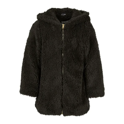 Afbeelding van Urban Classics Sherpa Winterjas voor kinderen, Maat: 122/128, Black