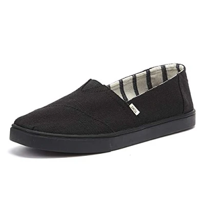 Afbeelding van TOMS Vegan Alpargata Instappers, Dames, Maat: 36.5, Black Textiel