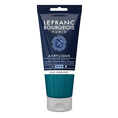 Afbeelding van Lefranc Bourgeois fijne acrylverf, Tube 80 ml, turquoise