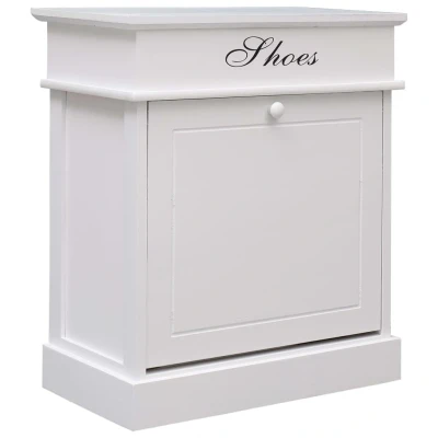 Afbeelding van Schoenenkast 50x28x58 cm paulowniahout wit