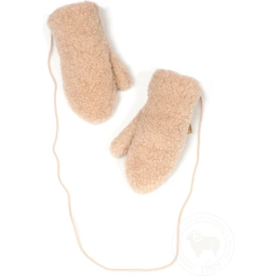 Afbeelding van Alwero Wanten van wol pluche beige maat S (5 7 jaar)