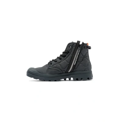 Afbeelding van Palladium Pampa Requilted Veterboots, Maat: 37, Black Textiel
