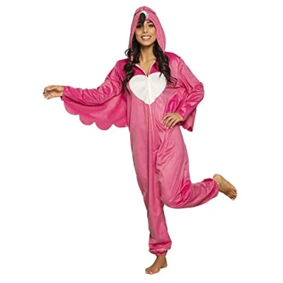 Afbeelding van Boland Kostuum Flamingo vrouw (one size) Volwassenen Dieren Carnaval Pluche Funny
