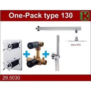 Afbeelding van Wiesbaden one pack inbouwthermost.set type 130 CHR (20cm ufo)