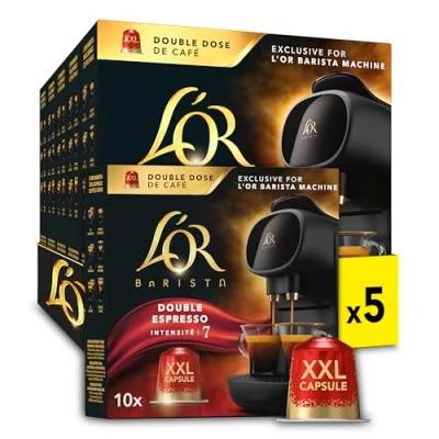 Afbeelding van L&#039;OR Barista XXL Double Espresso Koffiecups Intensiteit 07/12 5 x 10 capsules