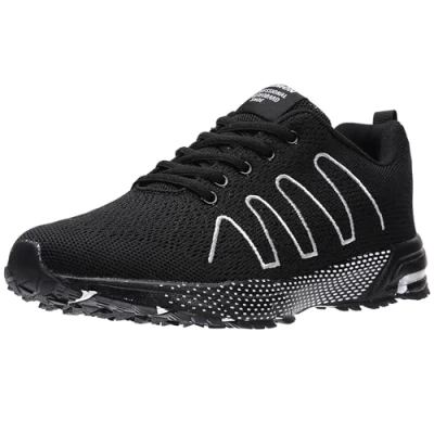 Afbeelding van ASHION Hardloopschoenen voor heren, sportschoenen, sneakers, B Zwart, 40 EU