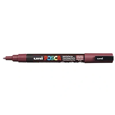 Afbeelding van UNI BALL posca PC 3 M verfmarker rode wijn enkele pen