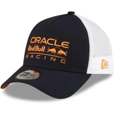 Afbeelding van Oracle Red Bull Racing Trucker Cap Blauw Oranje 2024 Max Verstappen Sergio Perez Checo Formule 1