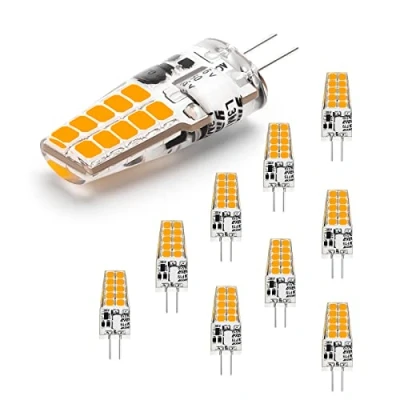 Afbeelding van Ledlampen G4, AC/DC 12 V led 250 lm, warmwit, 3000 K, geen knipperend, ledlamp, 2 W, vervangt 20 W halogeen, dimmer, voor afzuigkap, 10 stuks