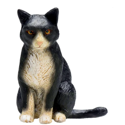 Afbeelding van Mojo Pets speelgoed Kat Zittend Zwart Wit 387371