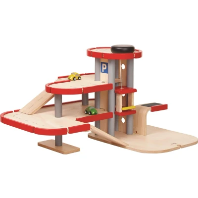 Afbeelding van Plan toys parkeergarage met 2 autootjes