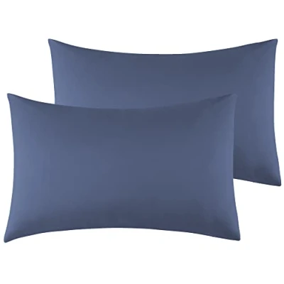 Afbeelding van Kussensloop, microvezel, blauw, 40 x 70 cm, 2 stuks, kussensloop met omslagsluiting