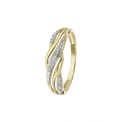 Afbeelding van Lucardi CHIC Ring, Dames, Maat: 57, Silver/gold