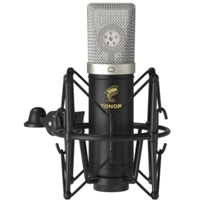 Afbeelding van Tonor TC 2030 Condensatormicrofoon, usb nier, computermicrofoon, kit met 14 mm membraan/verbeterde microfoonarmstandaard, microfoonspin voor streaming, opname, games, podcasting, YouTube