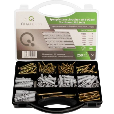 Afbeelding van Quadrios 2109SA046 Spaanplaatschroeven assortiment 250 stuk(s)