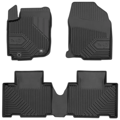 Afbeelding van M MOTOS Rubberen vloermat voor Toyota RAV4 IV 2013 2019, verbeter je reiscomfort met de nr. 77 zwarte antislip mat auto, alle weersomstandigheden, bescherming tegen vuil