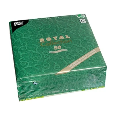 Afbeelding van Papstar, 84884 servetten &quot;Royal Collection&quot;, 1/4 40 x cm gevouwen, donkergroen &quot;Casali&quot;