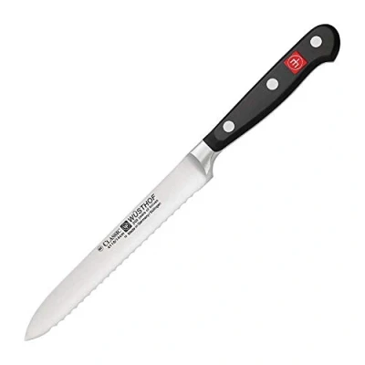 Image de Wüsthof Couteau à saucisses classique avec bord ondulé 14 cm