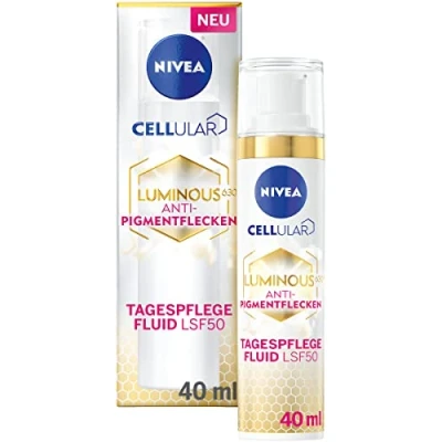 Afbeelding van NIVEA Cellular Luminous 630 anti pigmentatie, dagcrème, pigment vloeibare moisturizer met SPF 50, dagcrème voor een egale huidskleur, 40 ml