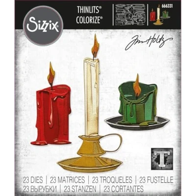 Afbeelding van Sizzix Tim Holtz Thinlits Die Set Candleshop Colorize