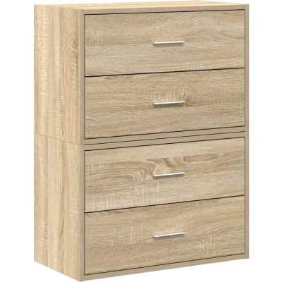 Afbeelding van vidaXL Kasten met 2 lades st 60x31x40 cm bewerkt hout sonoma eiken