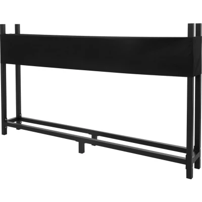Afbeelding van Haardhoutrek met deksel 200x25x115 cm Antraciet staal ML Design