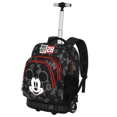 Afbeelding van Disney Mickey Mouse Year FAN GTS Trolley rugzak, zwart, 32 x 47 cm, inhoud 30 l, Mouse, één maat, rugzak met wielen