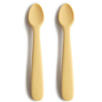 Afbeelding van Mushie siliconen babylepels pale daffodil 2st