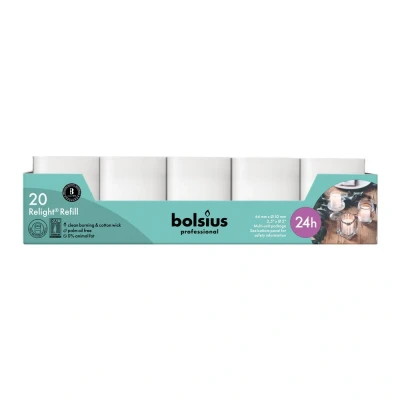 Afbeelding van Bolsius Relight Wit 80stuks