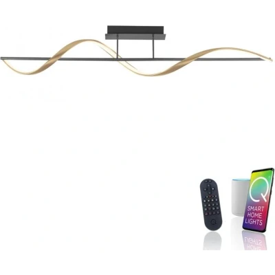 Afbeelding van Plafondlamp Q Swing Smart Antraciet Goud 24 Watt