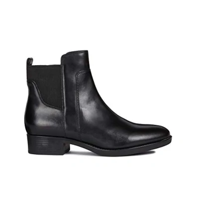 Afbeelding van Geox Felicity Korte laarzen, Dames, Maat: 37.5, Black Leer