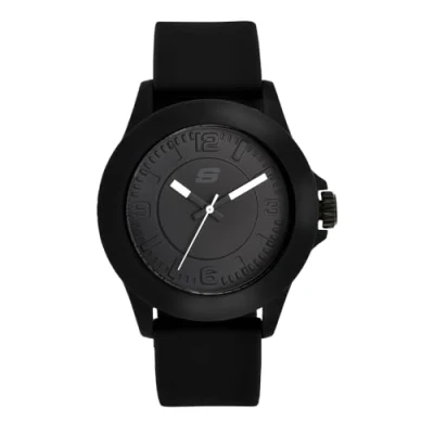 Afbeelding van Skechers Dameshorloge, kwartsuurwerk met siliconen band, polyurethaan, leer of roestvrij staal, Fusain, riem