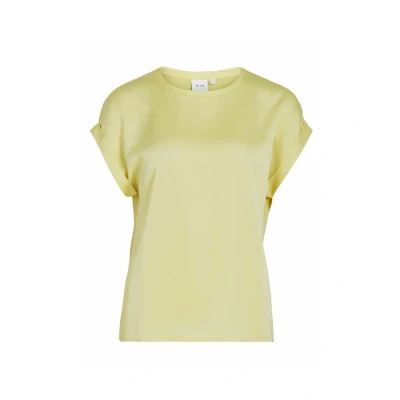 Afbeelding van VILA Kurzen ÄRMELN GLÄNZENDES Blouse, Dames, Maat: 38, Pale banana