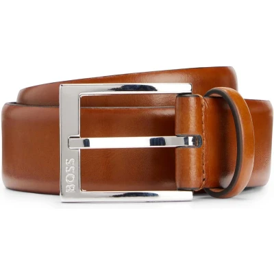 Afbeelding van BOSS Elloy Riem, Heren, Maat: 100, brown