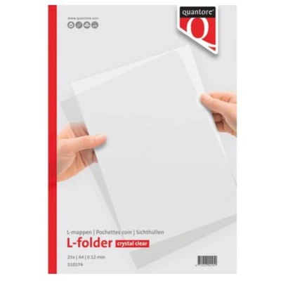 Afbeelding van Insteekmap L model Quantore A4 PP 0.12mm glad 25 stuks