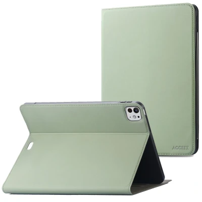 Afbeelding van Accezz Tablet Hoes Geschikt voor iPad Pro 11 (2024) M4 Classic Case Groen