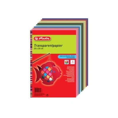 Image de Transparentpapier a4 farbig sort. 10bl. herlitz 246413