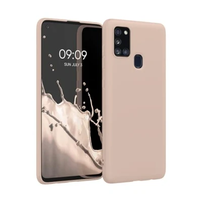 Afbeelding van kwmobile telefoonhoesje geschikt voor Samsung Galaxy A21s Hoesje smartphone Back cover in kokosmelk