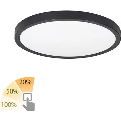 Afbeelding van Highlight Plafondlamp Piatto Ø 23,5 cm 3 step DIM zwart