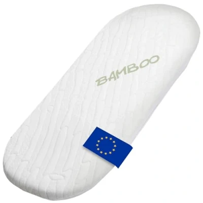 Afbeelding van DOLCI SOGNI matras voor reiswieg, universeel, 72 x 32 cm, dikte 4 Oeko Tex® en CertiPUR™, van traagschuim, ademend, 100% Made in Italy, voering bamboevezel