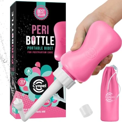 Afbeelding van Cynpel Draagbaar Bidet voor Postpartum Zorg 350ml Peri Fles Vrouwen Ziekenhuis Tas Zwangerschap Essentials Roze