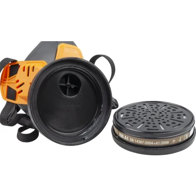 Afbeelding van wolfcraft, Ademhalingsmasker, Halfgelaatsmasker met vervangingsfilter A1 (P3SL)